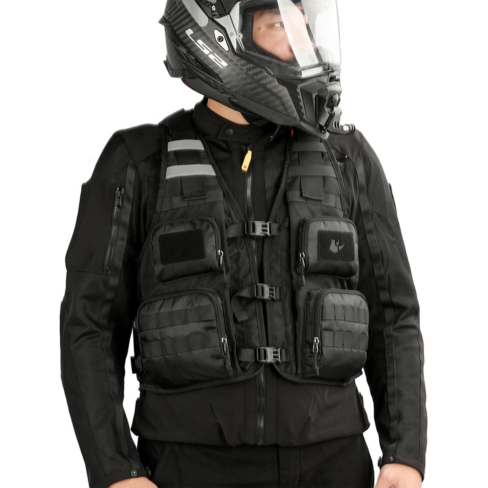 Жилет багатофункціональний Rhinowalk M1012 для їзди на мото-вело-та риболовлі Чорний (RWK-M1012-7392) - фото 3 Жилет багатофункціональний Rhinowalk M1012 для їзди на мото-вело-та риболовлі Чорний (RWK-M1012-7392) - фото 3