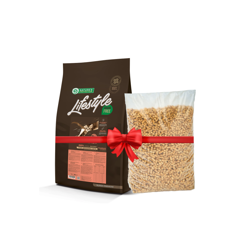 Корм сухий беззерновий для кошенят Lifestyle Grain Free Salmon Kitten 7 кг з наповнювачем 3 кг (21027458) - фото 2