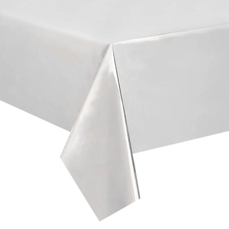 Скатерть клеенка из фольги 270x100 см Серебристый (35712) - фото 5 Скатерть клеенка из фольги 270x100 см Серебристый (35712) - фото 5