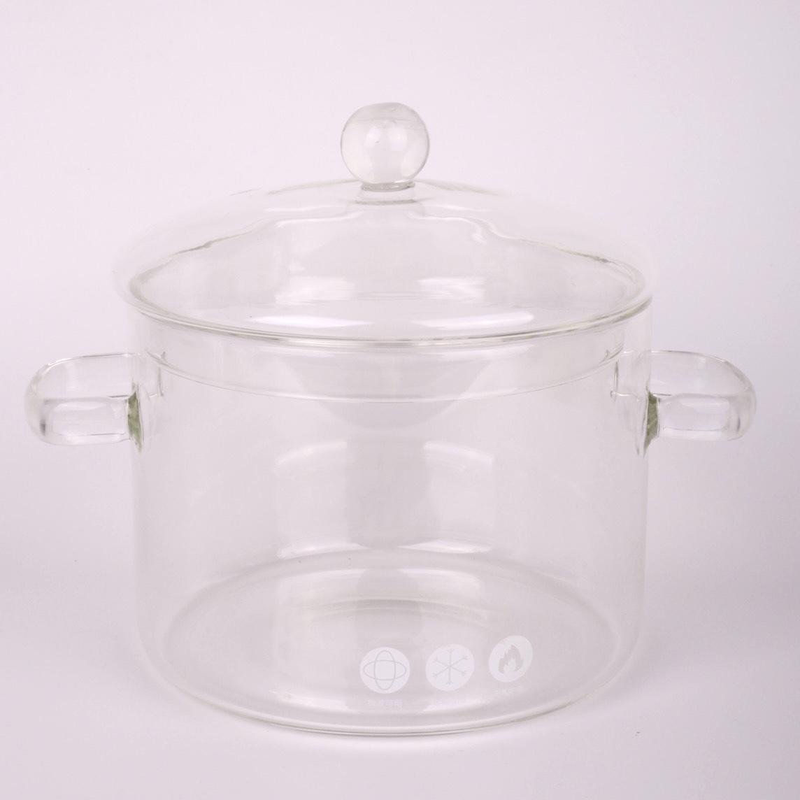Кастрюля стеклянная прозрачная жаростойкая с крышкой 1900 мл (00000010171) - фото 2 Кастрюля стеклянная прозрачная жаростойкая с крышкой 1900 мл (00000010171) - фото 2