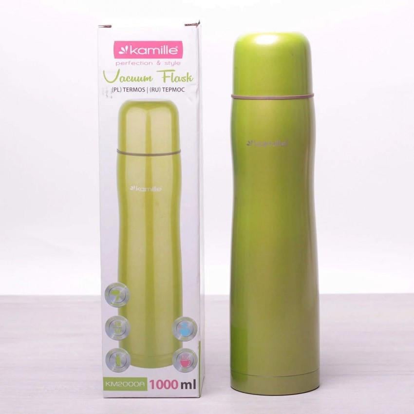 Термос Kamille КМ-2000А из нержавеющей стали 1000 мл Салатовый (1103376075)