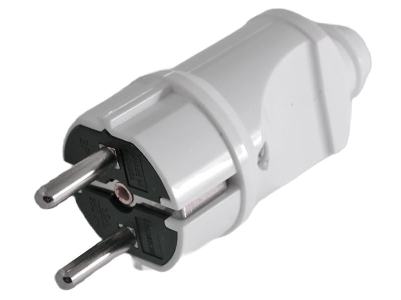 Вилка с заземлением Lemanso LMA021 прямая евро (4751)