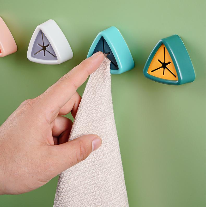 Самоклеючий настінний тримач Трикутник 11285 5х5 см Сірий (4570858) - фото 2