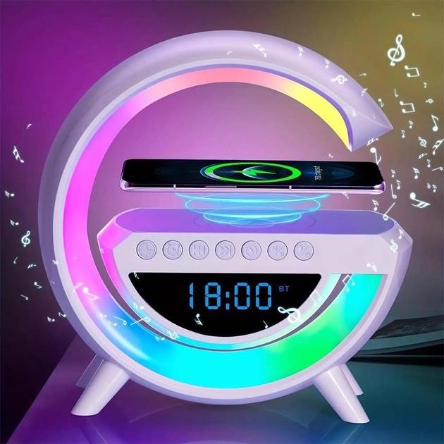 Настільна смарт-лампа G-Smart Light BT3401 RGB з бездротовою зарядкою та Bluetooth колонкою 15 W (2058416216) - фото 2