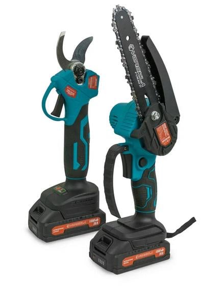 Комплект аккумуляторного инструмента VORSKLA секатор и пила