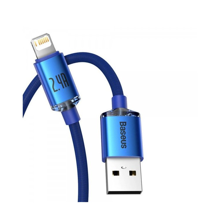 Кабель Baseus CAJY000101 Crystal Shine Series Lightning 200 см Blue (80ad5d40) - фото 5