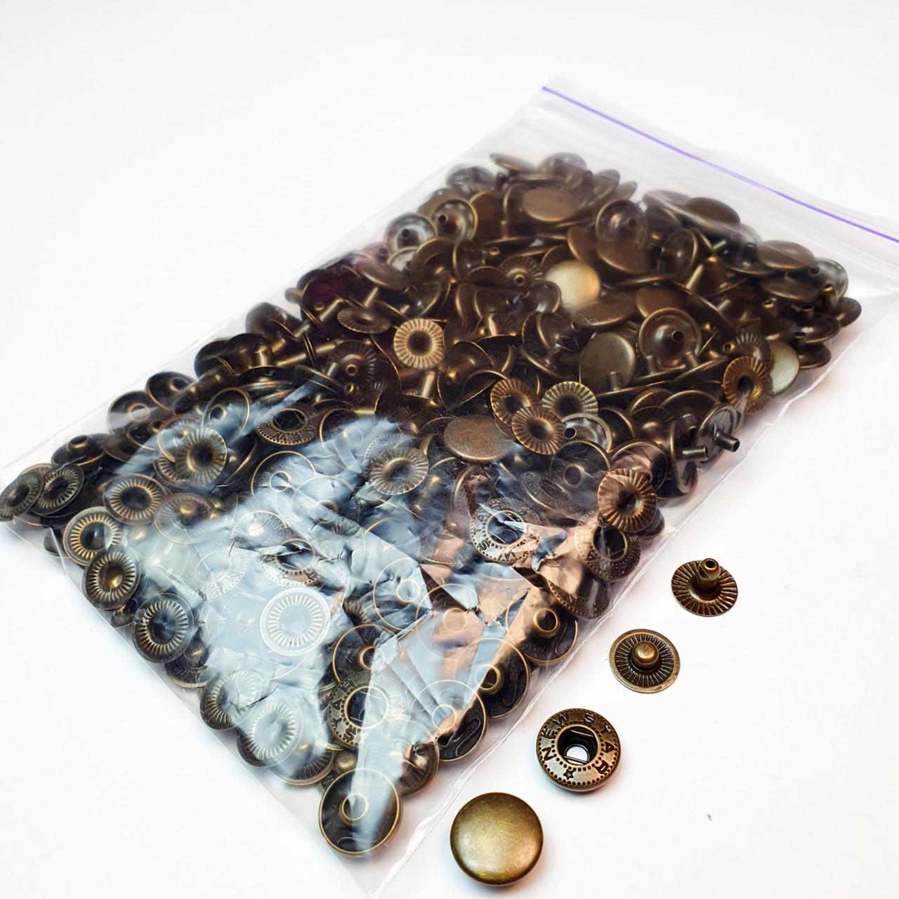 Кнопка металева Strong Alfa 12,5 мм 100 шт. Антик