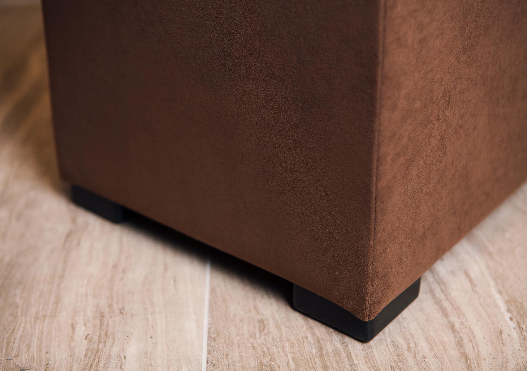 Банкетка з нішею Верона велюр Омега антикіготь 80х40х45 см Коричневий - фото 4 Банкетка з нішею Верона велюр Омега антикіготь 80х40х45 см Коричневий - фото 4