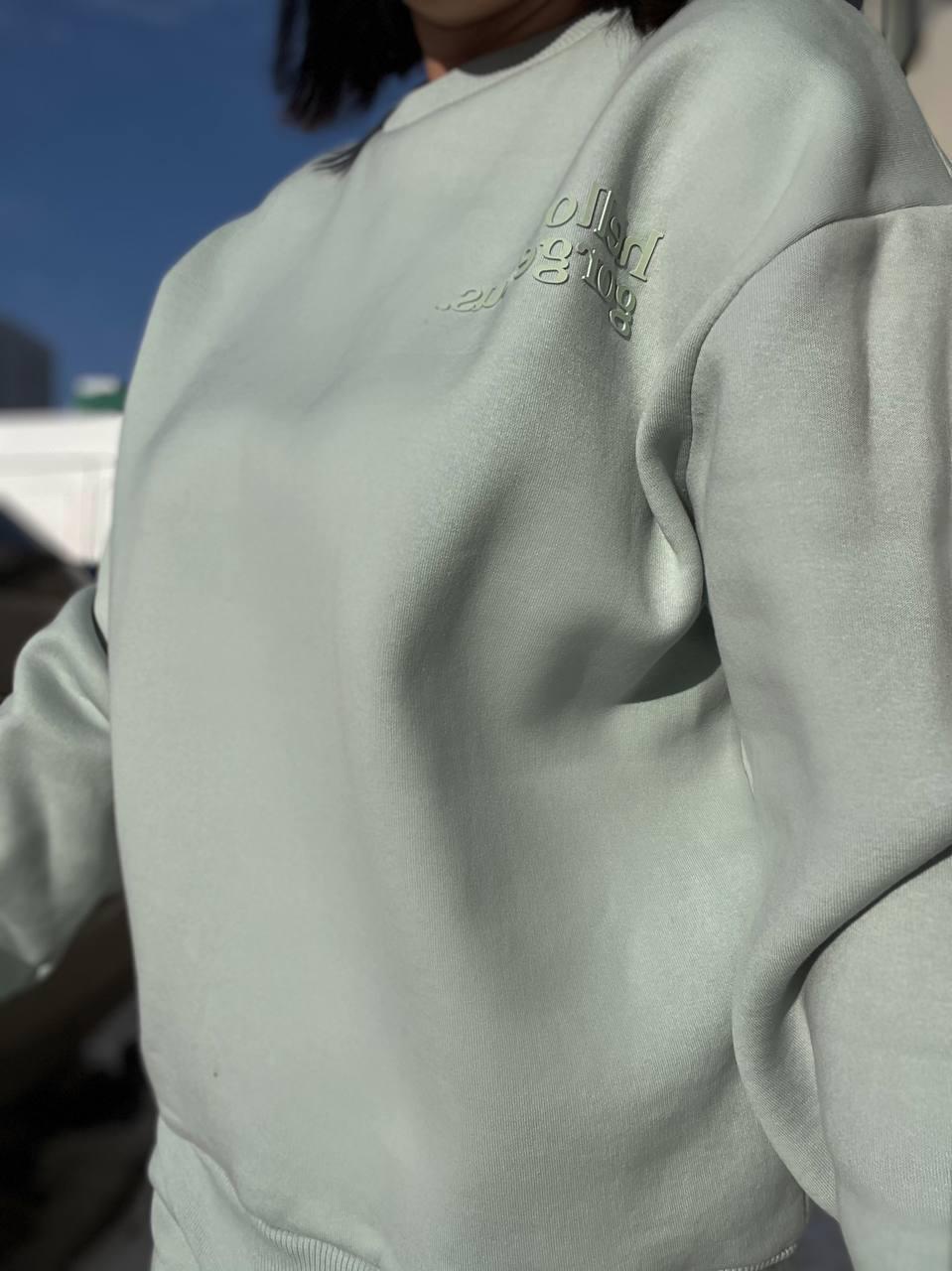 Свитшот женский PEPPER MINT 24-15 оверсайз удлиненный утепленный флис M Мятный (968) - фото 2 Свитшот женский PEPPER MINT 24-15 оверсайз удлиненный утепленный флис M Мятный (968) - фото 2