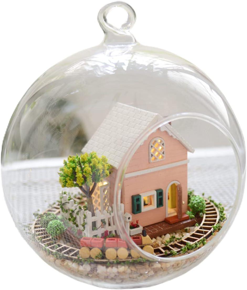 Конструктор интерьерный румбокс-шар Miniature DIY House Pandora Magic Garden 2008 с подставкой (975)