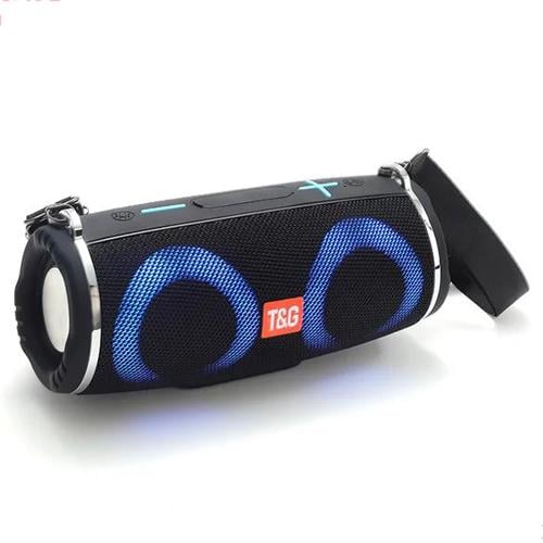 Портативная колонка TG642 с RGB подсветкой и ремешком Black (593967)