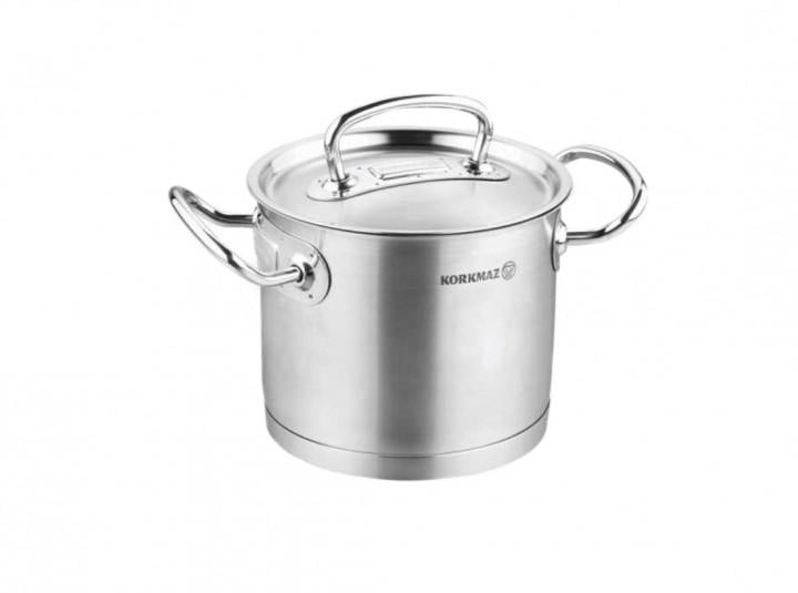 Кастрюля высокая Korkmaz proline с крышкой 16х14 см 2,7 л (a1164)