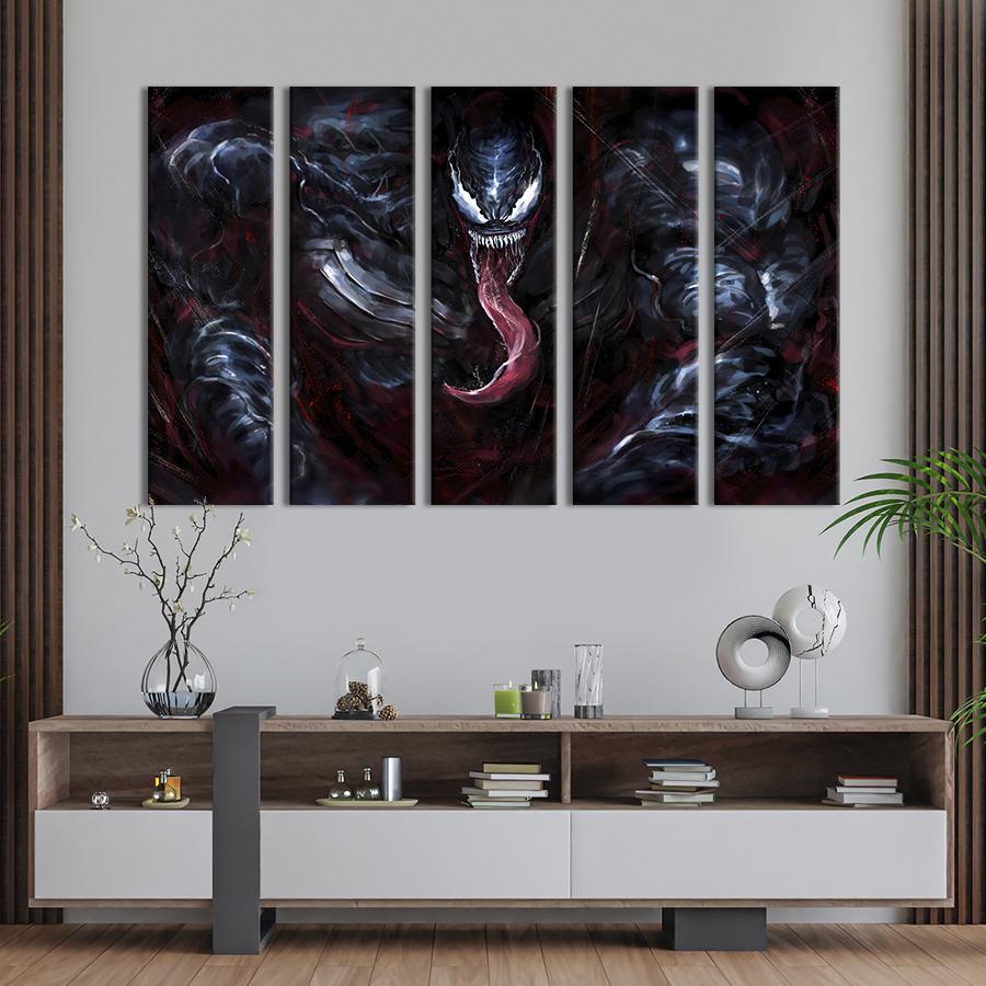 Картина модульная из 5 частей Веном Эдди Брок 155x95 см (758-51)
