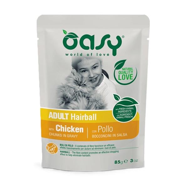 Корм влажный для кошек OASY CAT Hairball 85 г (000025577)