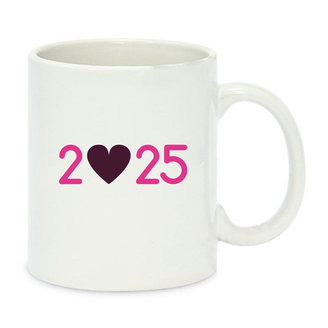 Чашка с принтом С Новым Годом 2025 330 мл Белый (001270)