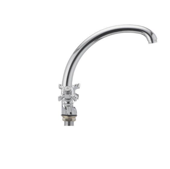 Смеситель для кухни Cron ZEUS-273 с высоким изливом двухвентильный цинковый сплав Хром (b-CR0083) - фото 4 Смеситель для кухни Cron ZEUS-273 с высоким изливом двухвентильный цинковый сплав Хром (b-CR0083) - фото 4