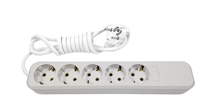 Подовжувач Lumano Modern 5 гнізд мідний провід з заземленням 3 м (18290)