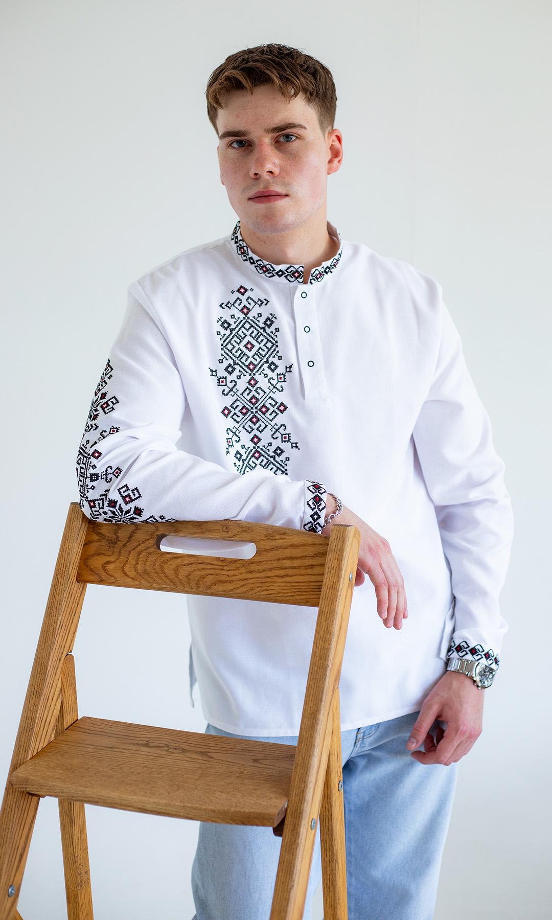 Вишиванка чоловіча Вишиваночка р. 62 Білий (3046-3) - фото 7