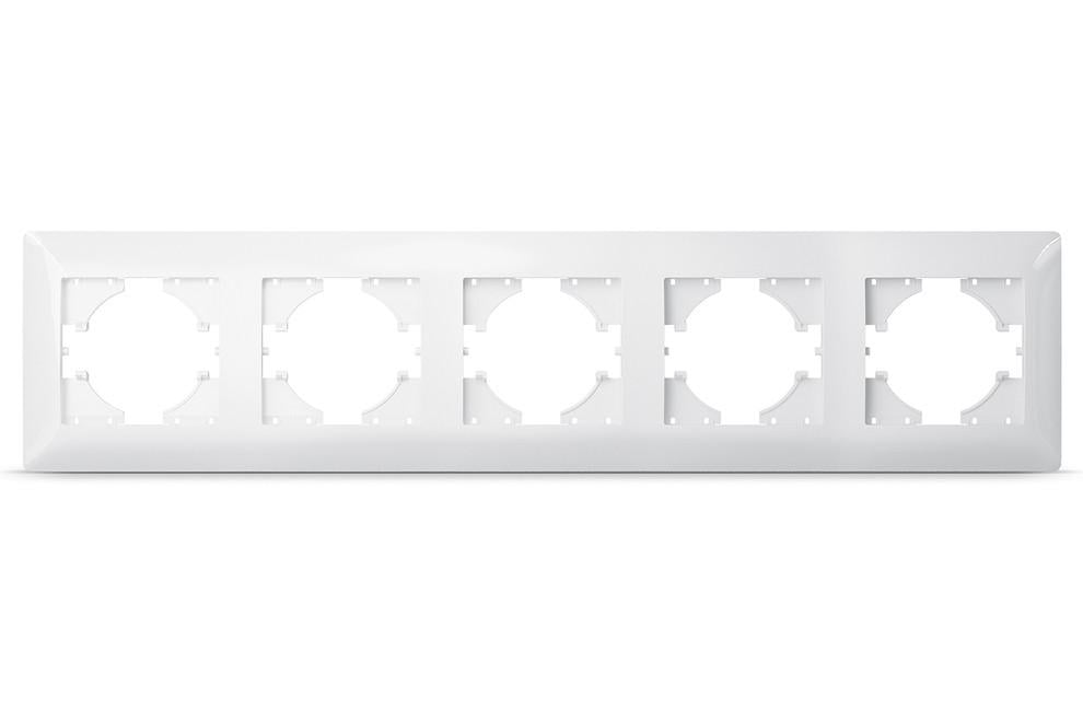 Рамка TITANUM STANDARD 5-постовая горизонтальная Белый (12643)