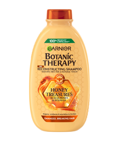 Шампунь Garnier Botanic Therapy Мед і Бджолиний віск що відновлює для пошкодженого та січеного волосся 400 мл