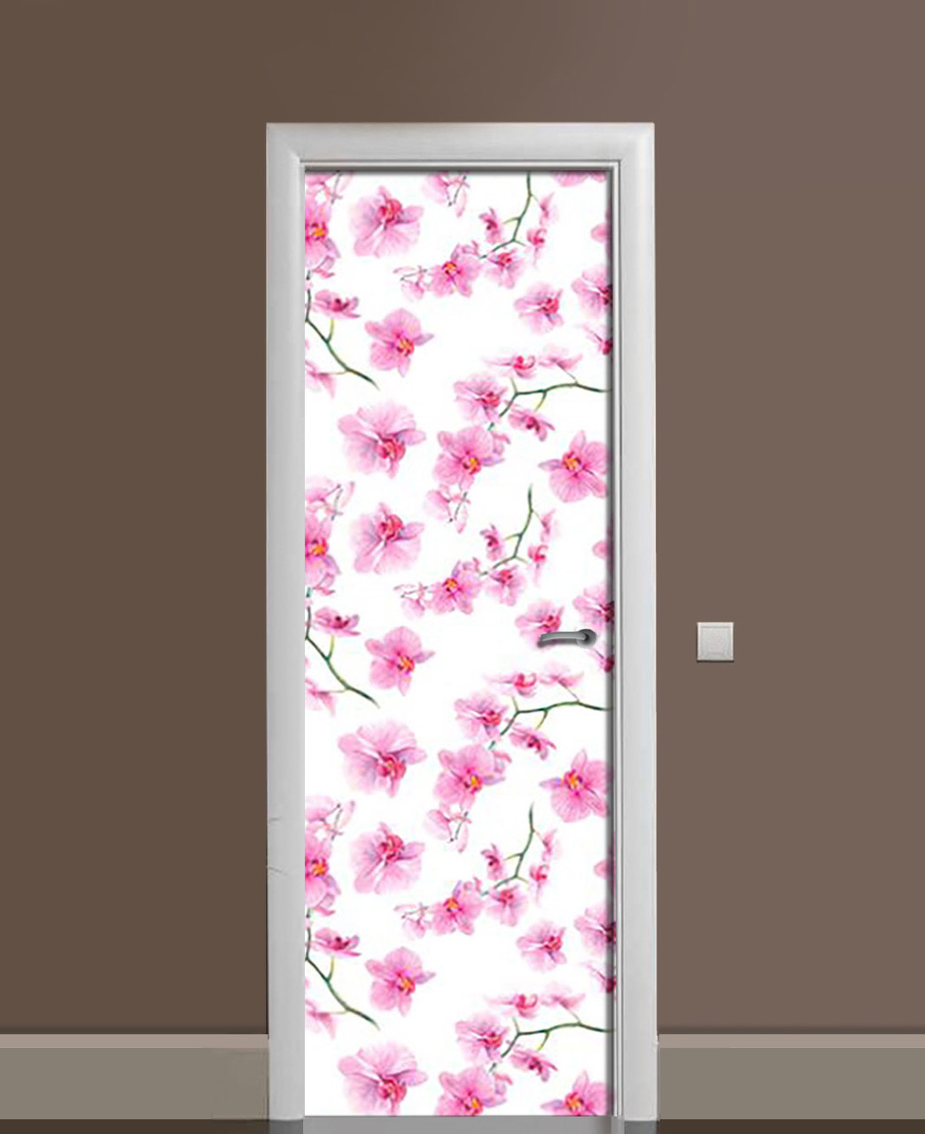 Наклейка 3D на двери Zatarga Светло-лиловые орхидеи 650х2000 мм (1323456607) Наклейка 3D на двери Zatarga Светло-лиловые орхидеи 650х2000 мм (1323456607)