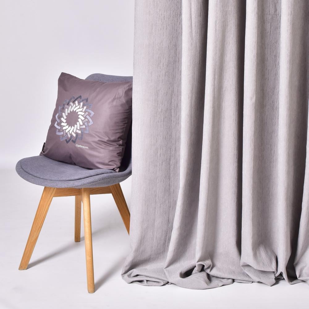 Тканина портьєрна однотонна Shell Світло-сірий (24757)