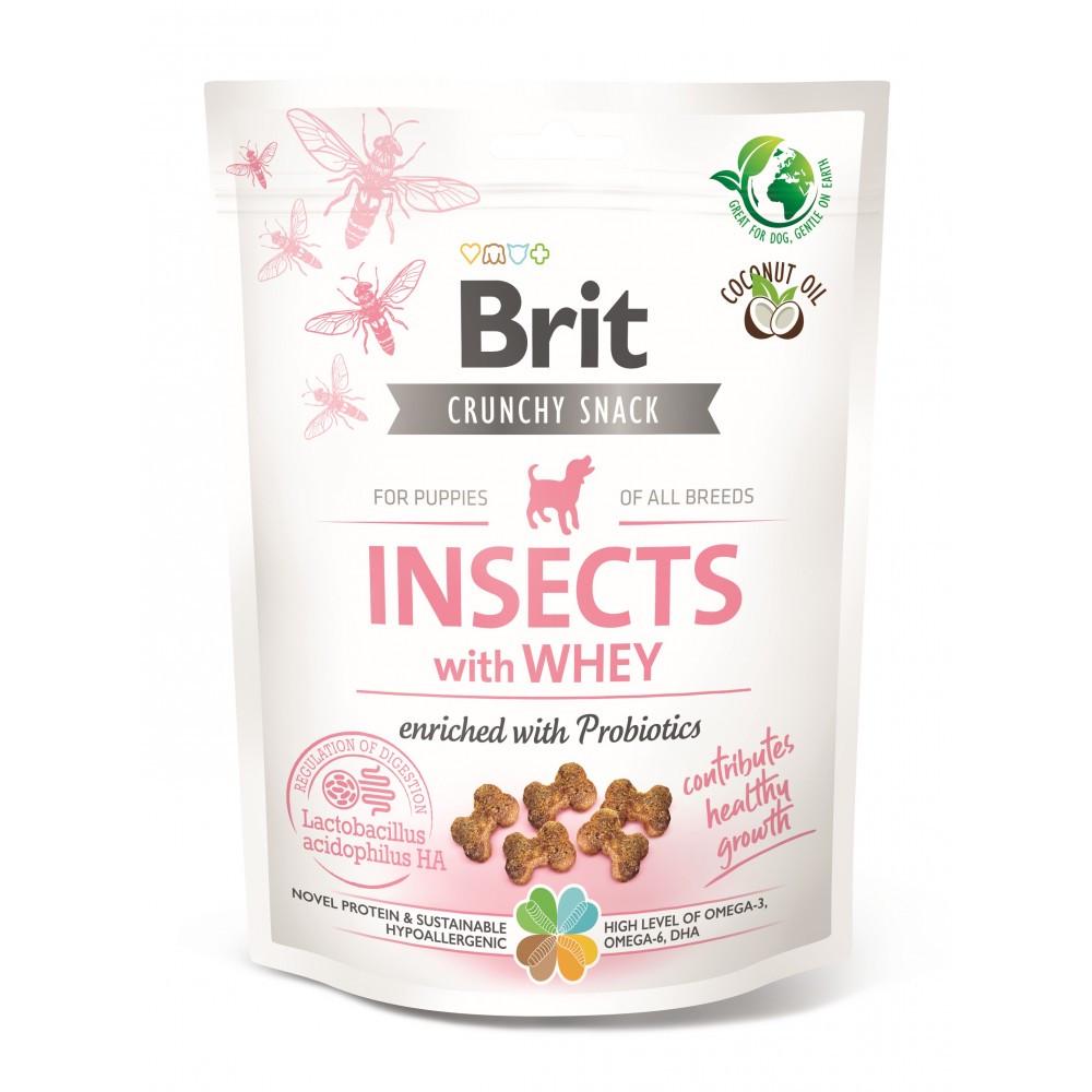 Ласощі для цуценят Brit Care Dog Crunchy Cracker Puppy Insects для росту 200 г Ласощі для цуценят Brit Care Dog Crunchy Cracker Puppy Insects для росту 200 г