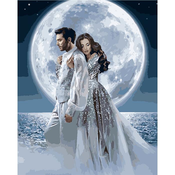 Картина за номерами Ідейка Під місячним сяйвом 40x50 см (skl-КНО4552)