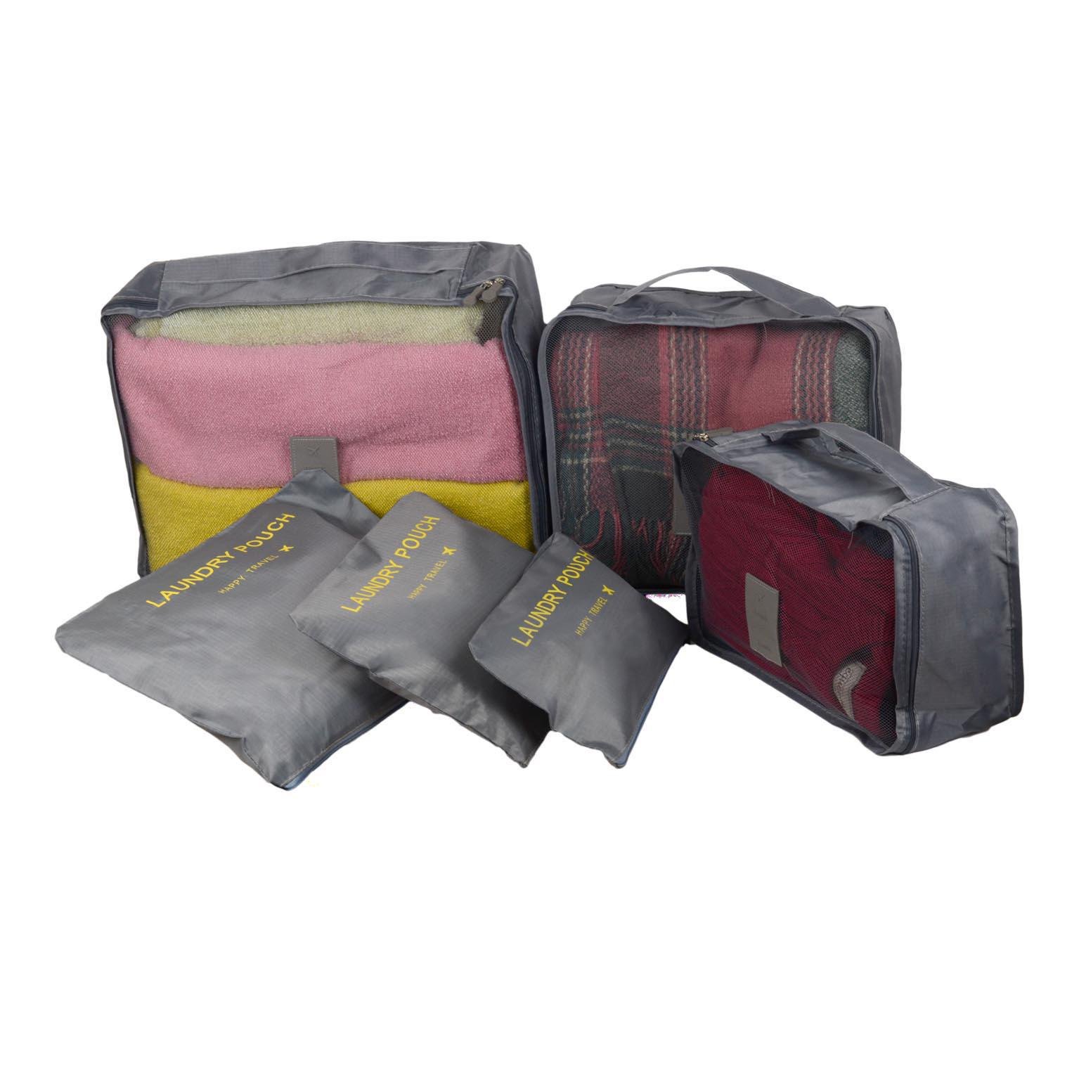 Набір органайзерів для подорожей та дому 6в1 нейлон водовідштовхувальний Сірий (КДО-15-1) - фото 2