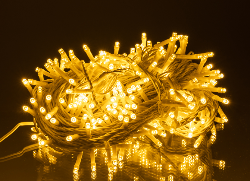 Гирлянда нить уличная 300 LED 30 м от сети белая нить Желтый - фото 3 Гирлянда нить уличная 300 LED 30 м от сети белая нить Желтый - фото 3