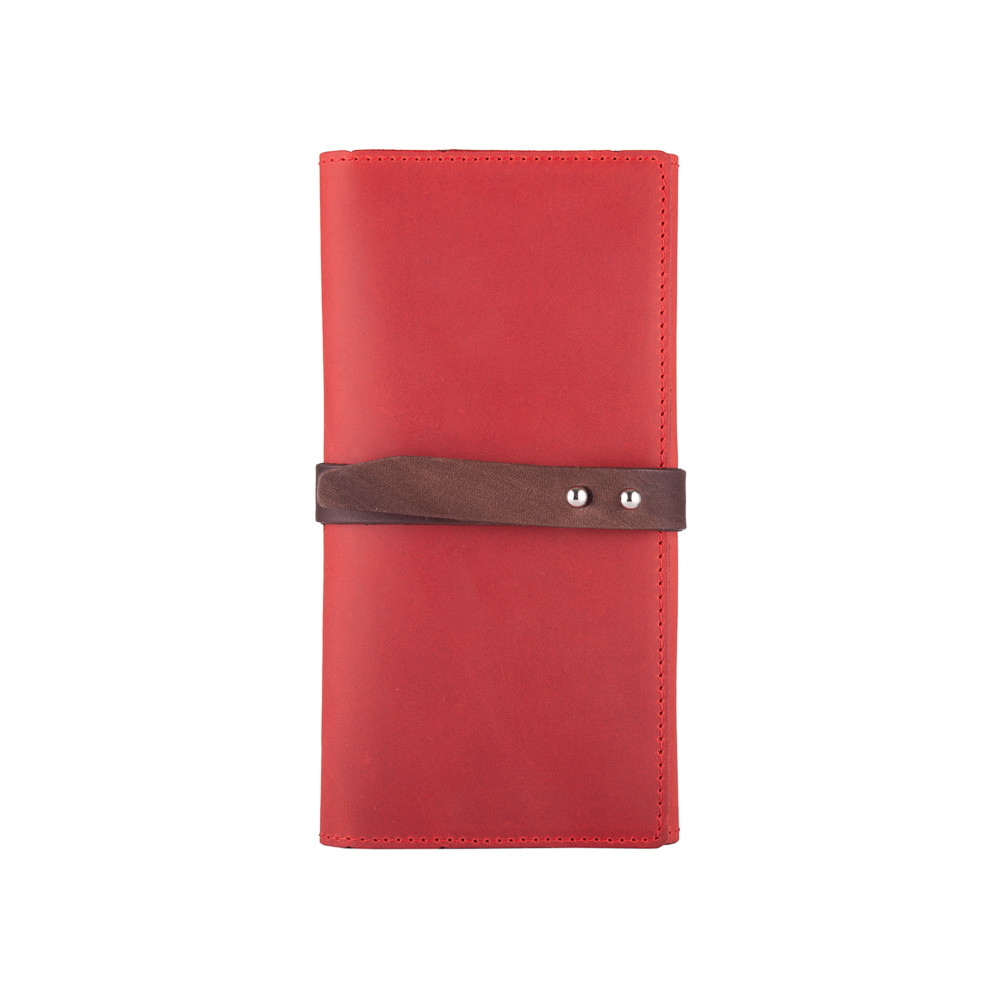 Кошелек из натуральной кожи на кобурном винте Красный (WP-08br-S18-1440-000)