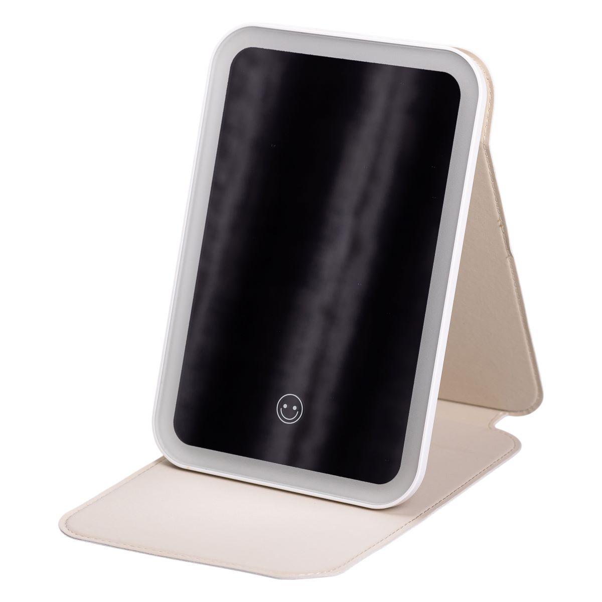 Зеркало с подсветкой настольное складное HP-10-8AGR 19,5х13,5 см Зеленый (A-033801) - фото 2 Зеркало с подсветкой настольное складное HP-10-8AGR 19,5х13,5 см Зеленый (A-033801) - фото 2