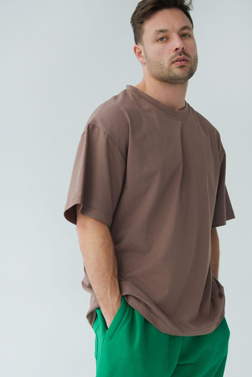 Футболка unisex oversize р. 48-50 Шоколадный (14-7718 3) - фото 4 Футболка unisex oversize р. 48-50 Шоколадный (14-7718 3) - фото 4