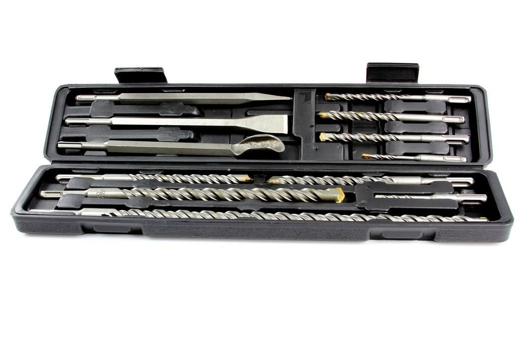 Комплект свердел і зубил MAR-POL M23585 S4 чьотиригранний 12 од.