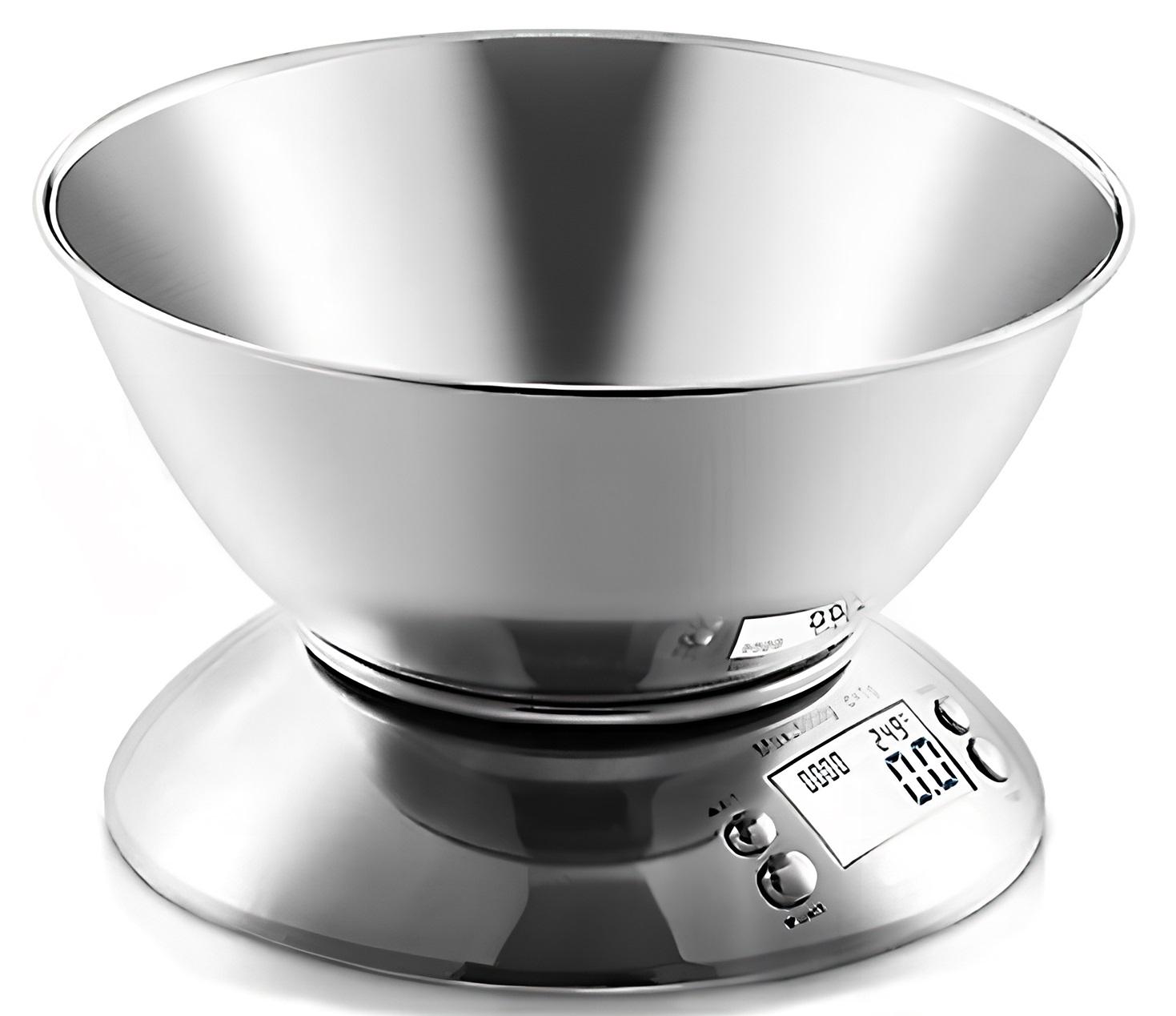 Ваги кухонні електронні Kayfovo XF-07 з LCD дисплеєм з нержавіючої сталі з чашею високоточні від 0,1 г до 5000 г (29120) Ваги кухонні електронні Kayfovo XF-07 з LCD дисплеєм з нержавіючої сталі з чашею високоточні від 0,1 г до 5000 г (29120)