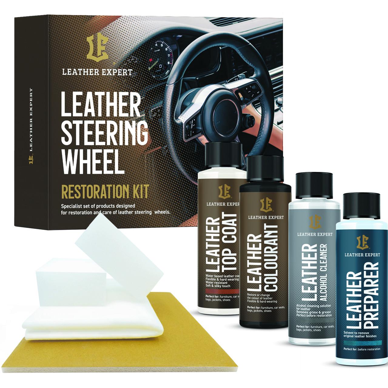 Комплект для реставрации и восстановления кожи руля Leather Expert Steering Wheel Restoration Kit Черный Комплект для реставрации и восстановления кожи руля Leather Expert Steering Wheel Restoration Kit Черный