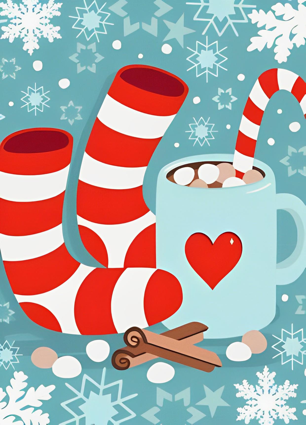 Картина по номерам Brushme BS52771 Давайте зимовать 40х50 см