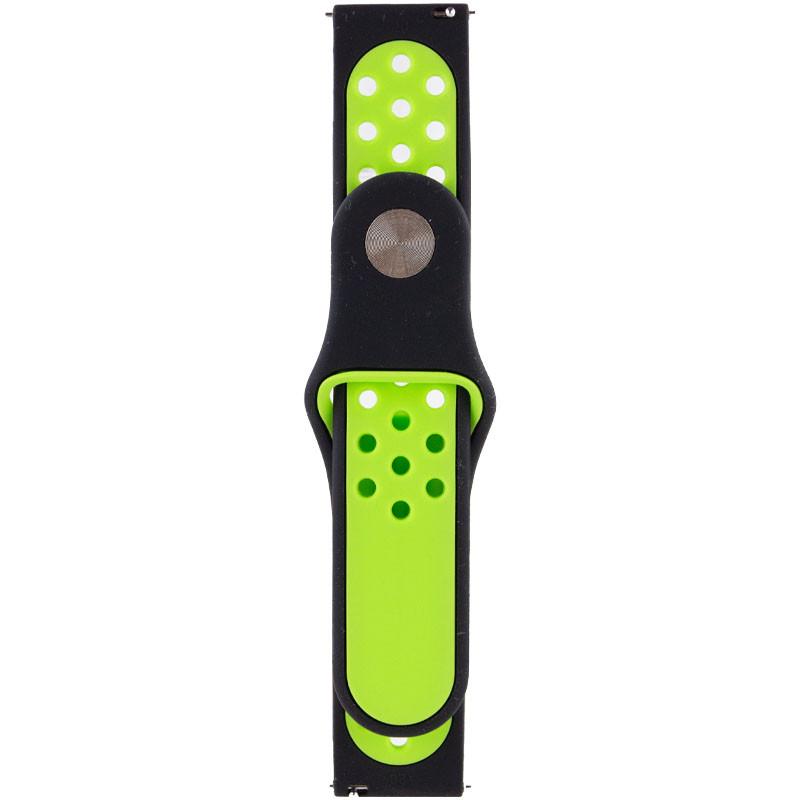 Ремешок силиконовый Sport Nike+ для Xiaomi Amazfit/Samsung 20 мм Black/Green (00000036445_2)