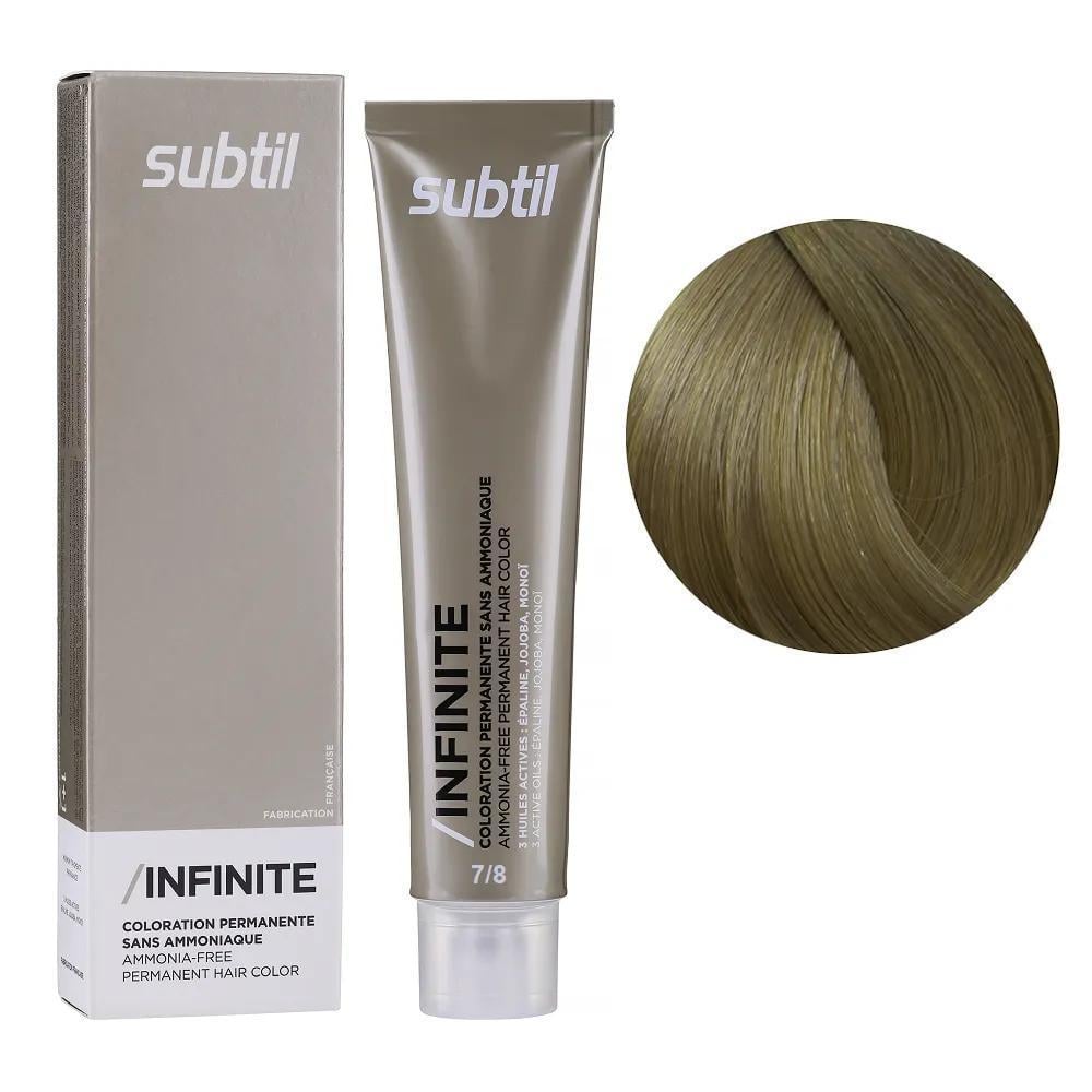 Крем-краска безаммиачная для волос Subtil Infinite Permanent Hair Color 7.8 Блондин жемчужный 60 мл