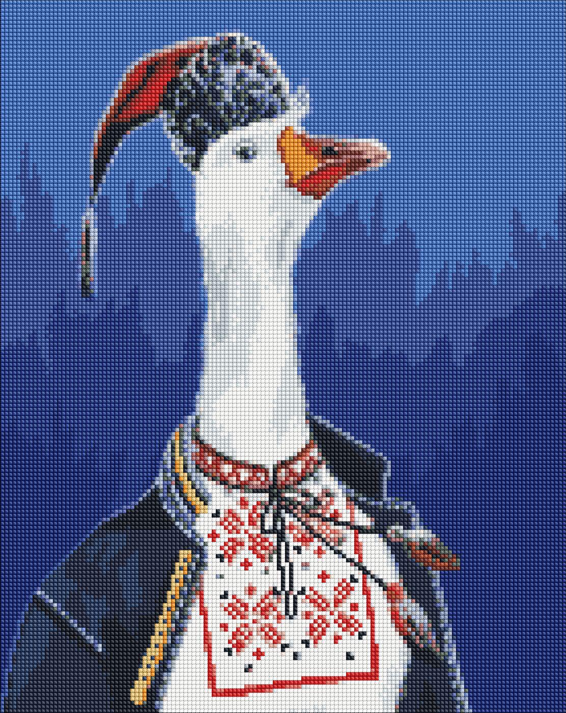 Алмазная мозаика Гусь в вышиванке (AMO7427)