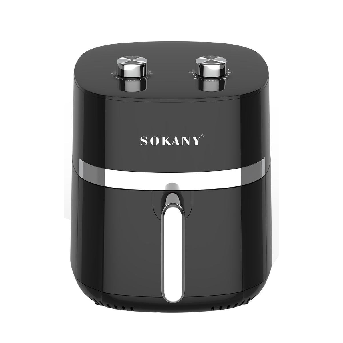 Аэрогриль-фритюрница Sokany SK10024 с терморегулятором 6,5 л Черный (100-107-SK10024)