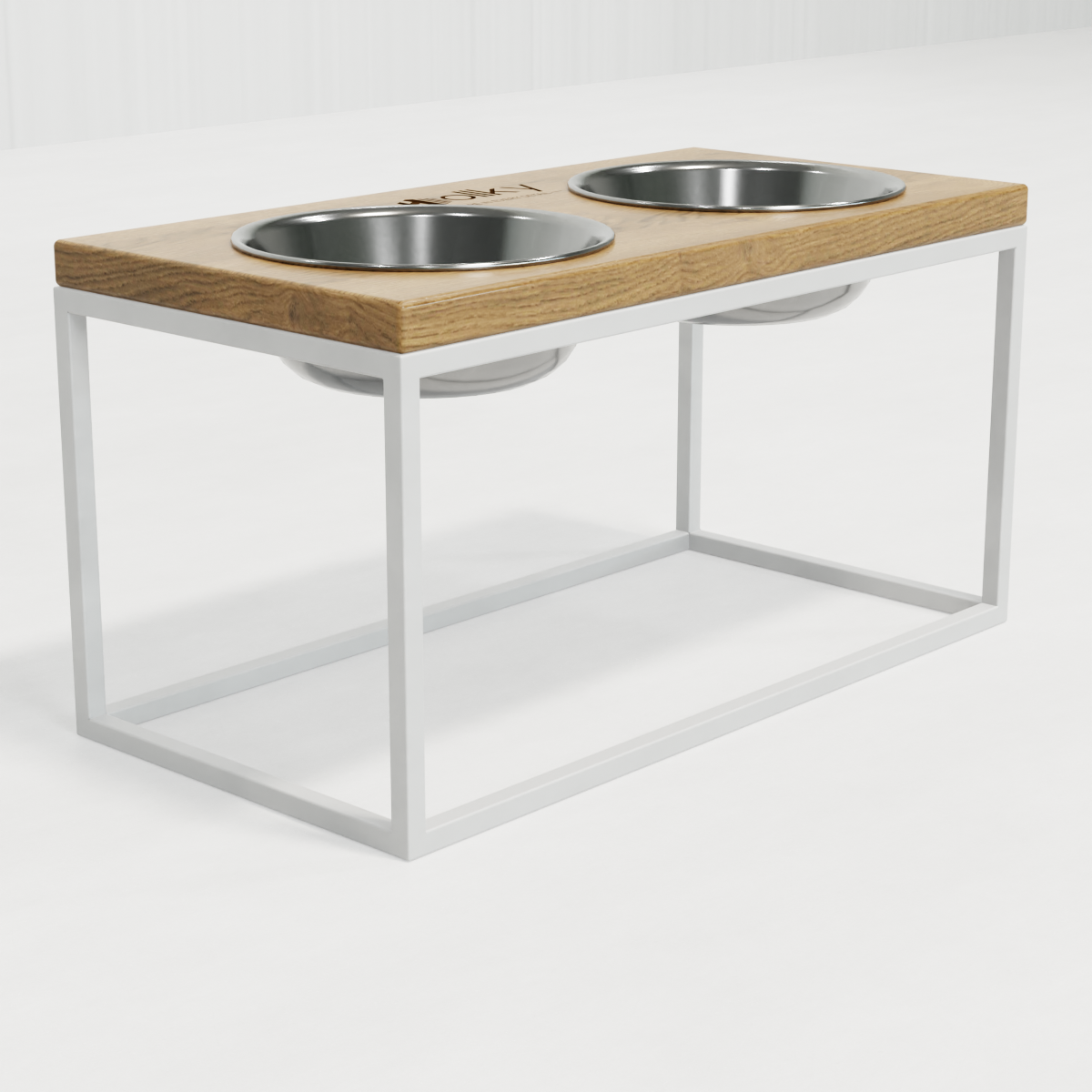 Миски на подставке для средних и больших собак Hollky Base L 2х0,95 л (BL-422120-WHNT) - фото 3