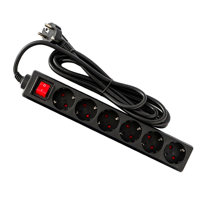 Мережевий фільтр-подовжувач Logan SFB6-3 6 розеток 3 м Black (28690350) - фото 8 Мережевий фільтр-подовжувач Logan SFB6-3 6 розеток 3 м Black (28690350) - фото 8