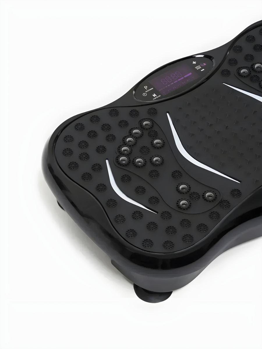 Тренажер с виброплатформой и эспандерами для похудения 99 режимов до 150 кг черный (4635742964) - фото 5