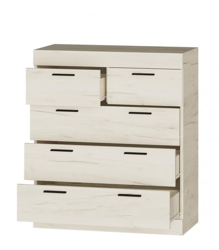 Комод для вещей на 5 ящиков Еверест Соната-3 Крафт белый