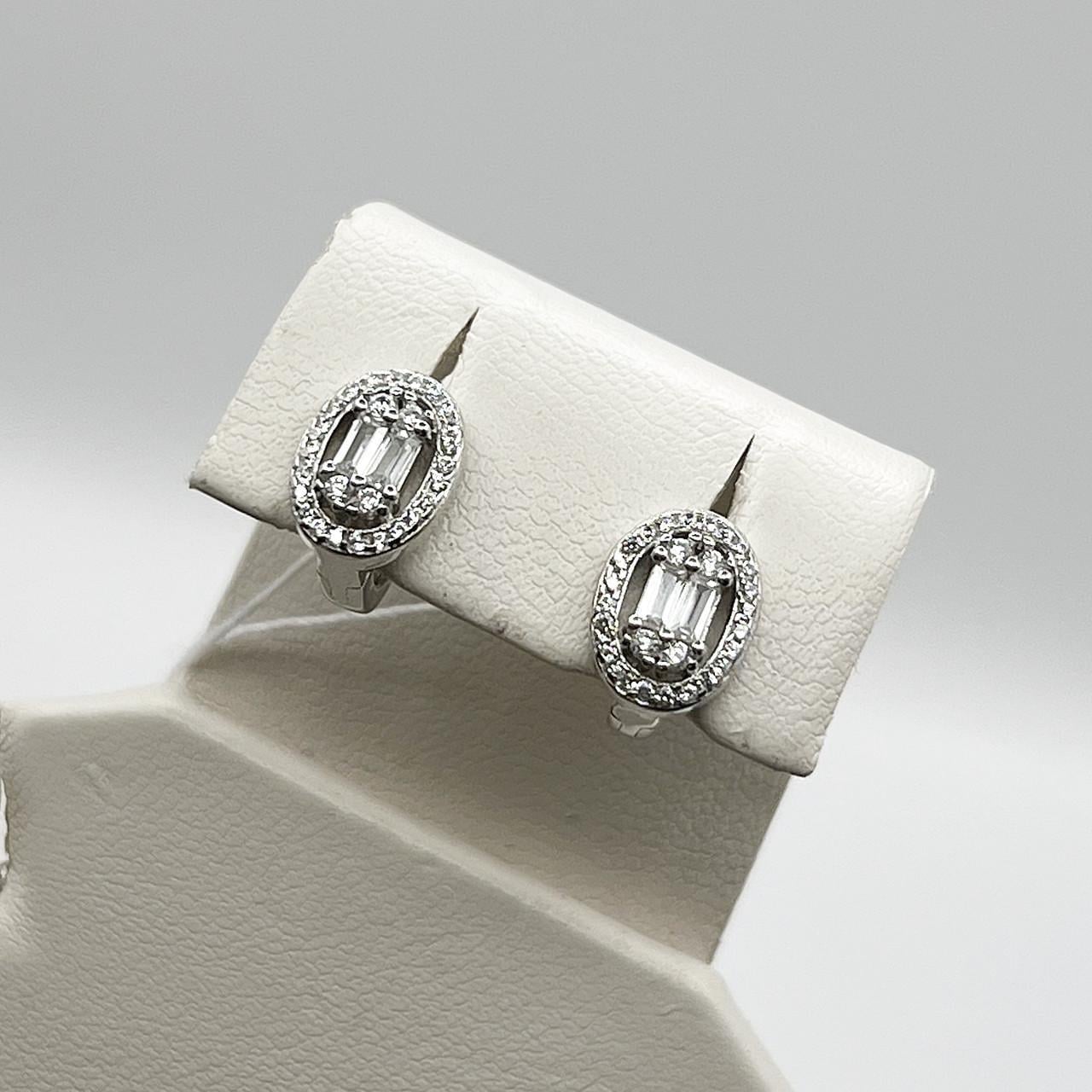 Серебряные серьги с кубическим цирконием 2,45 г (2562415330) Серебряные серьги с кубическим цирконием 2,45 г (2562415330)