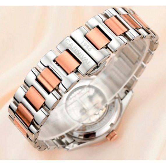 Часы наручные механические женские Carnival Lady Elite крепким с сапфировым стеклом и фирменной двухуровневой застежкой (107-96-8703) - фото 8 Часы наручные механические женские Carnival Lady Elite крепким с сапфировым стеклом и фирменной двухуровневой застежкой (107-96-8703) - фото 8