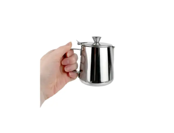 Молочник з кришкою Kamille з нержавіючої сталі 350 мл (4385) - фото 4