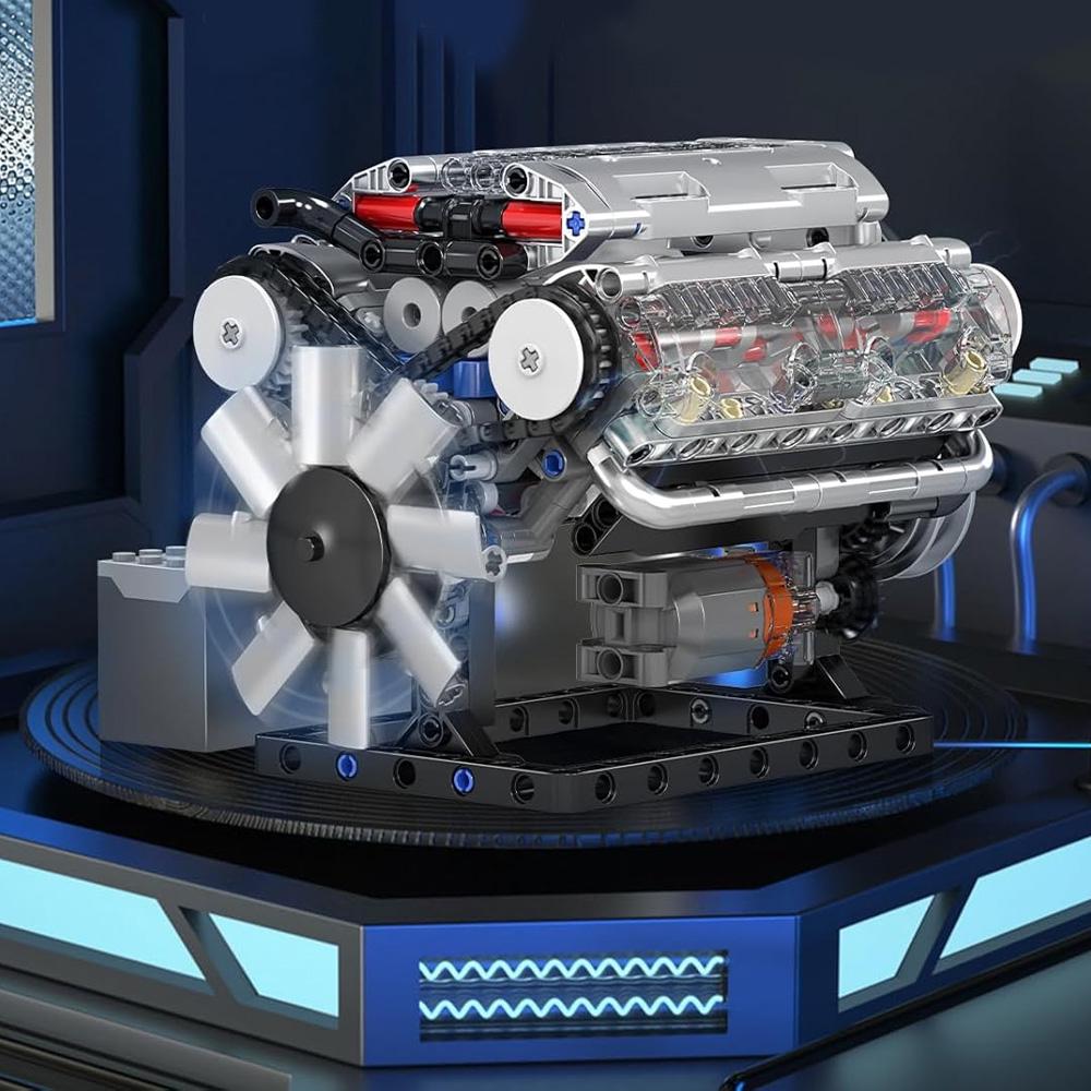 Конструктор Mould King бензиновий двигун V8 восьмициліндровий 535 деталей (28938961) - фото 2