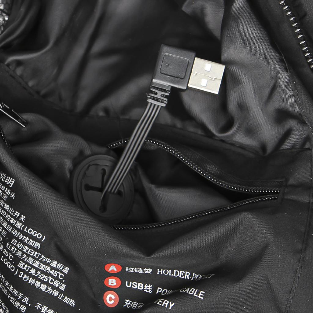 Куртка з підігрівом M09-4 3XL Black (1485283) - фото 6 Куртка з підігрівом M09-4 3XL Black (1485283) - фото 6